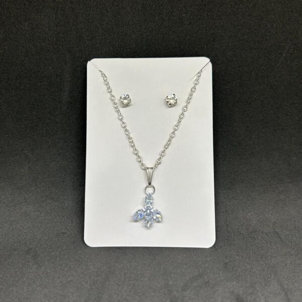 2nd variant Aurora Dewdrop Pendant Chain & Earrings Set