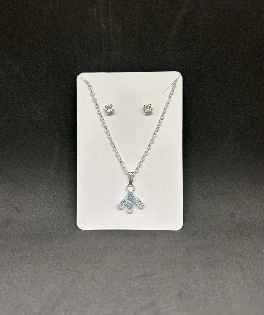 1st variant Aurora Dewdrop Pendant Chain & Earrings Set