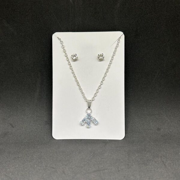 1st variant Aurora Dewdrop Pendant Chain & Earrings Set