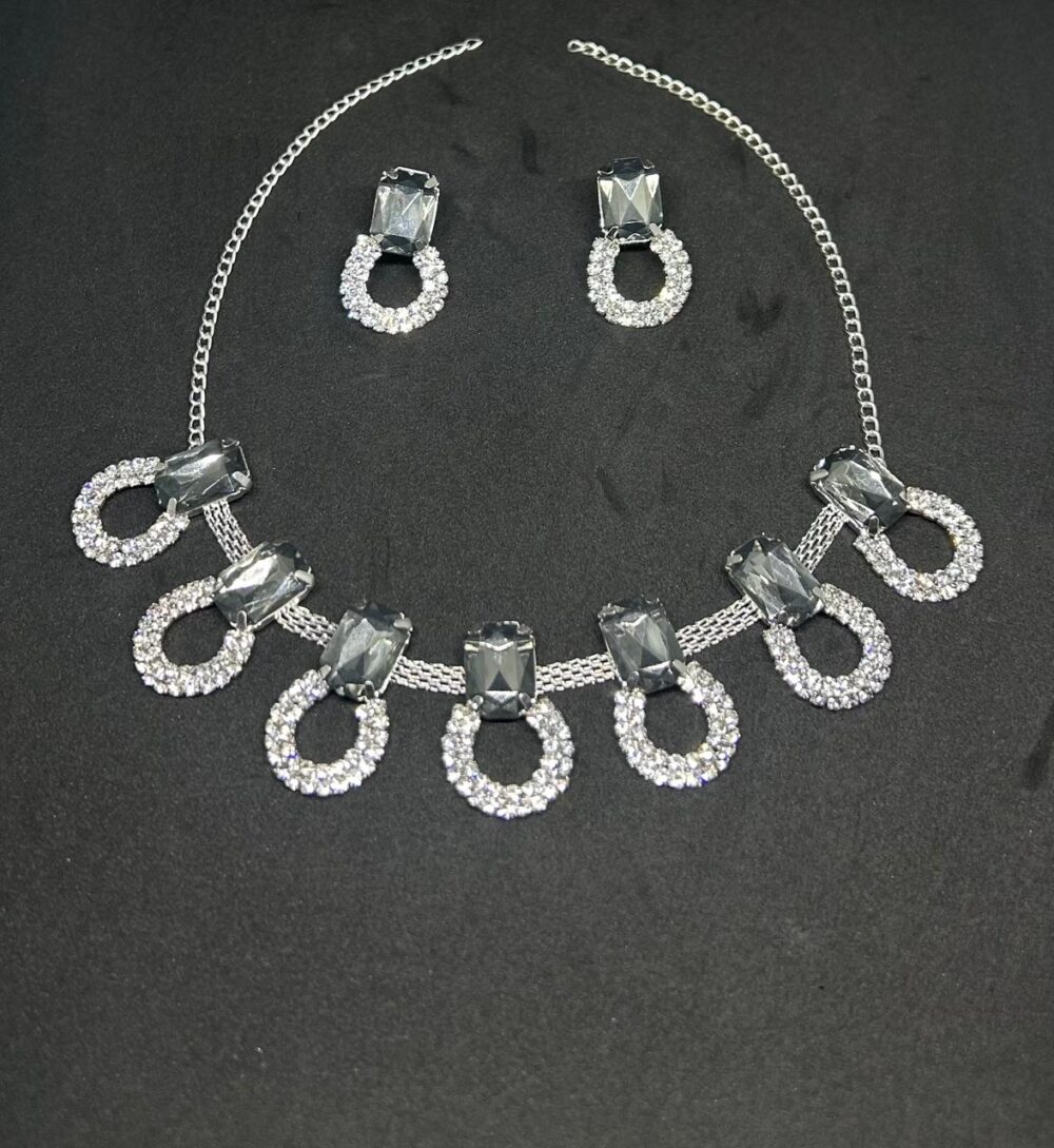 Elegant Stone And Necklace Set