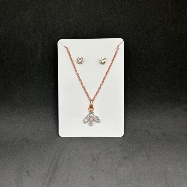 1st variant Aurora Dewdrop Pendant Chain & Earrings Set