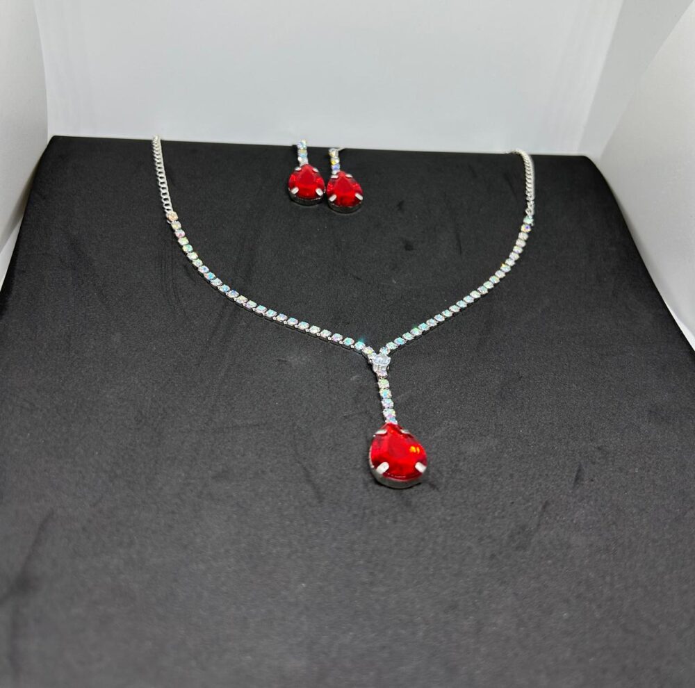 Ocean Crystal Drop Necklace Set
