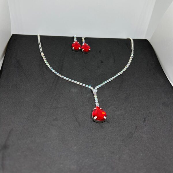 Ocean Crystal Drop Necklace Set