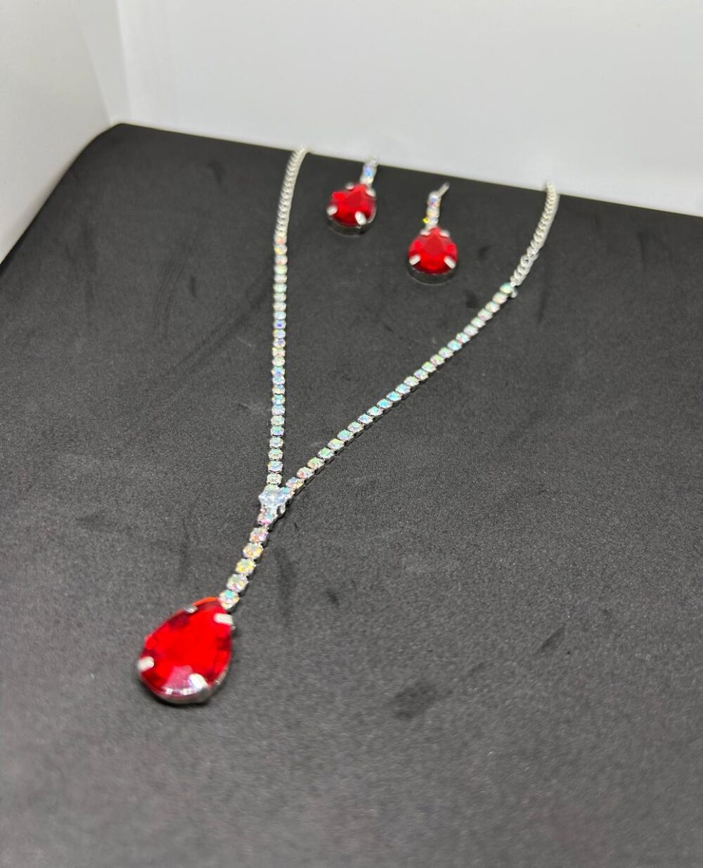 Ocean Crystal Drop Necklace Set - Image 2
