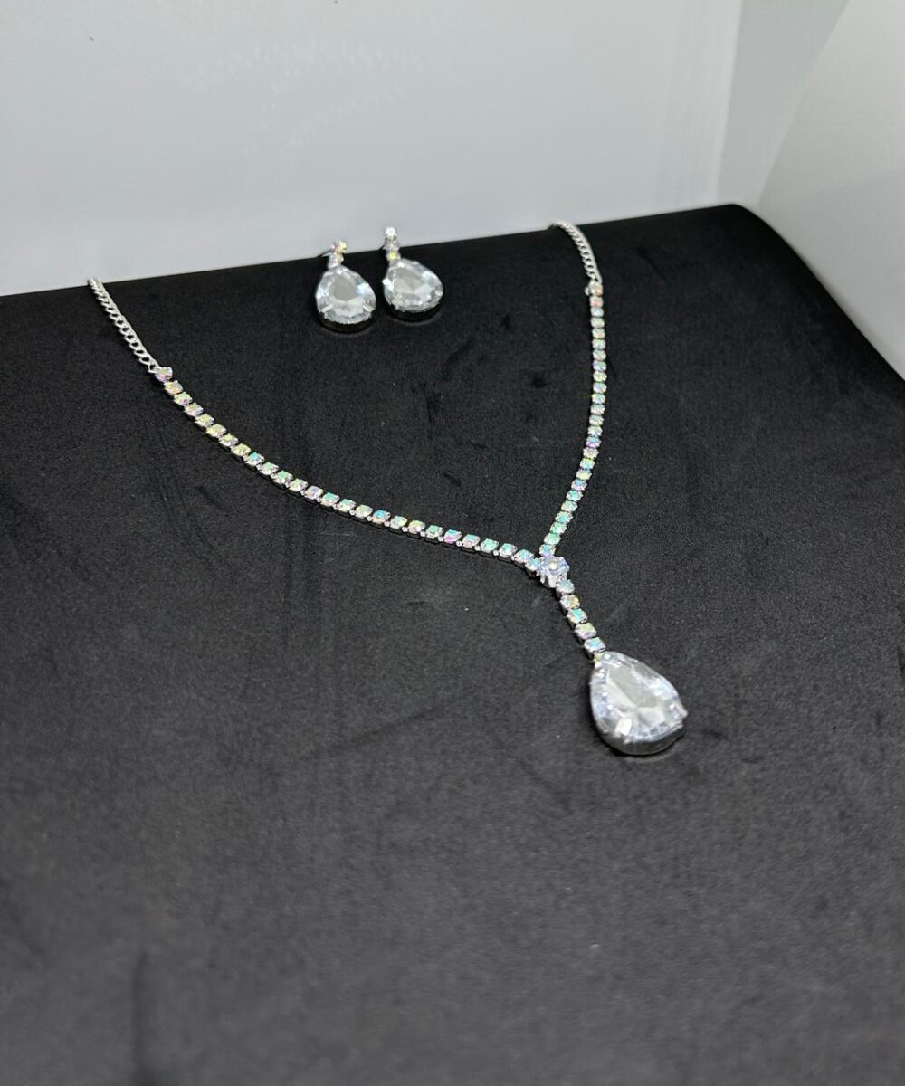 Ocean Crystal Drop Necklace Set