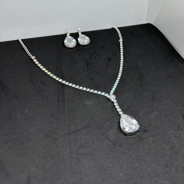 Ocean Crystal Drop Necklace Set
