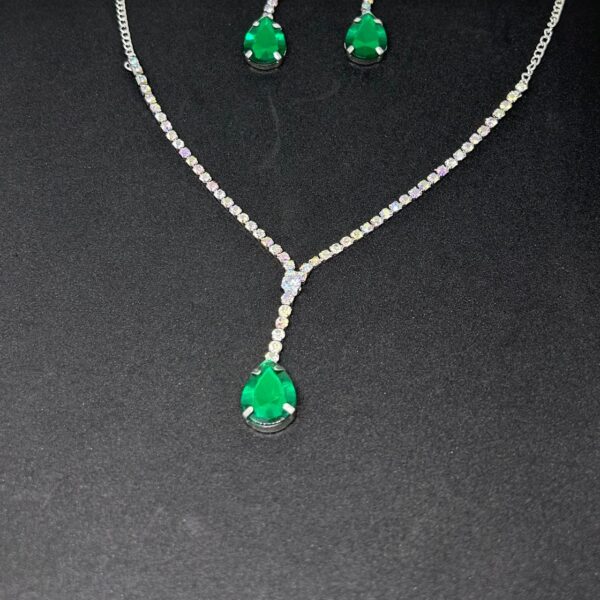 Ocean Crystal Drop Necklace Set