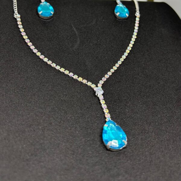 Ocean Crystal Drop Necklace Set