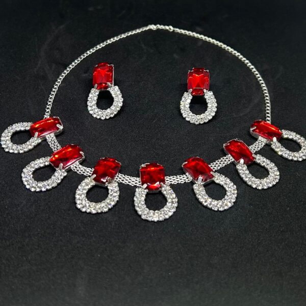 Elegant Stone And Necklace Set
