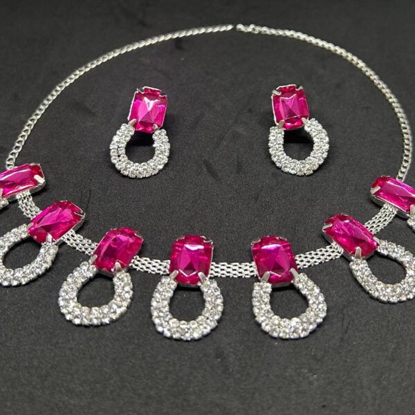 Elegant Stone And Necklace Set