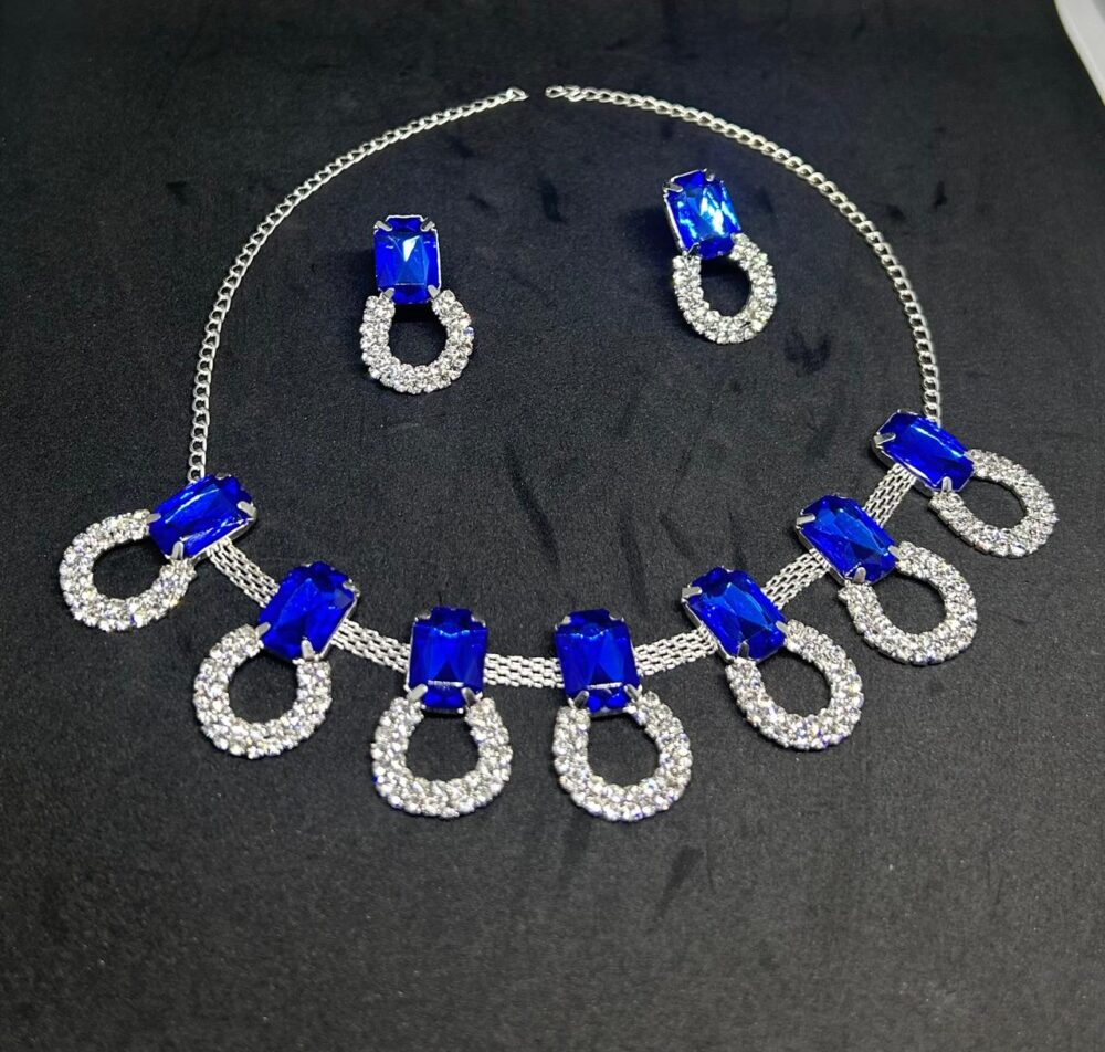 Elegant Stone And Necklace Set