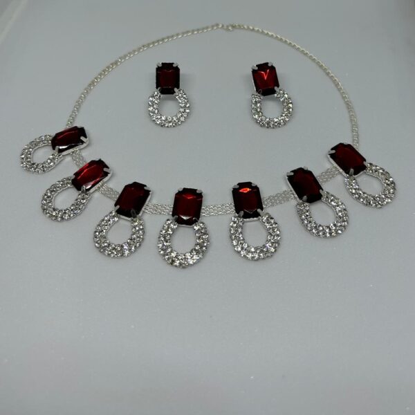 Elegant Stone And Necklace Set