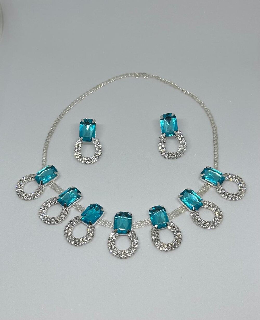 Elegant Stone And Necklace Set
