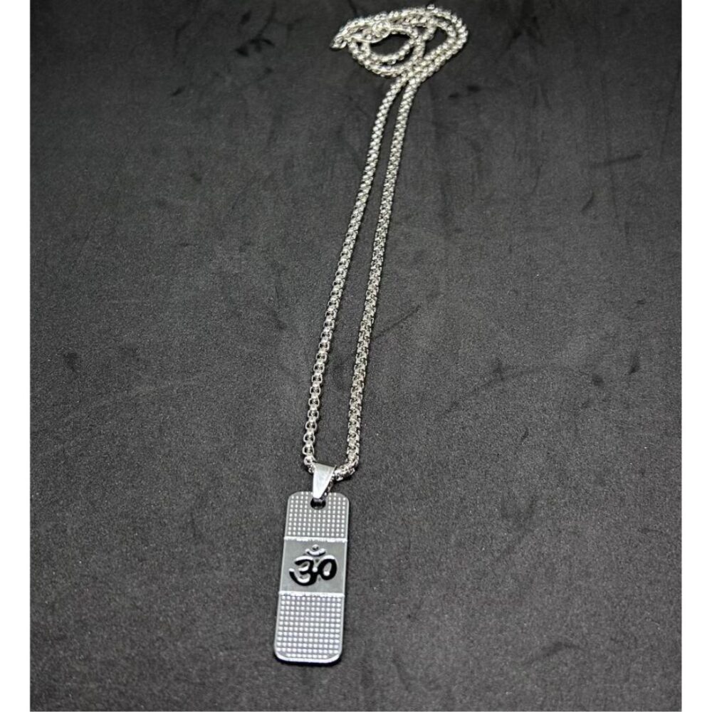 Om Pendant With Stainless Steel Chain - Image 2